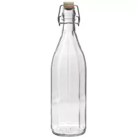 Sticlă pentru alcool 1,0 l cu închidere cu pârghie 10 muchii