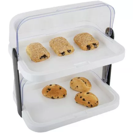 Bufet pentru servire/Vitrină 2 niveluri APS 44x32 cm, inclusiv tavă și inserție de răcire