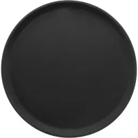 Tavă/Tavă rotundă Cambro 27,9 cm, antiderapantă suprafață cauciucată neagră