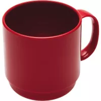 Cană din plastic Ornamin 250 ml, roșie