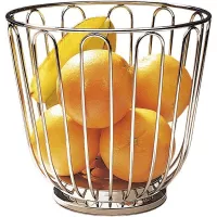 Coșuleț pentru servire fructe rotund inox APS 21,5 cm