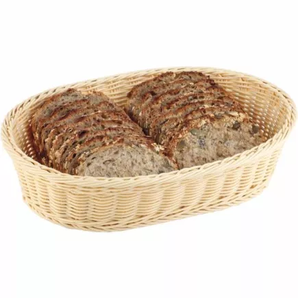 Coșuleț pentru patiserie, oval APS 23x17 cm, bej