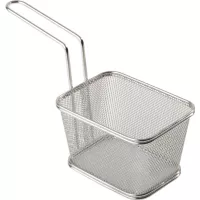 Coșuleț pentru servire mâncare, inox APS 9x10x5,5 cm,  rectangular, mare