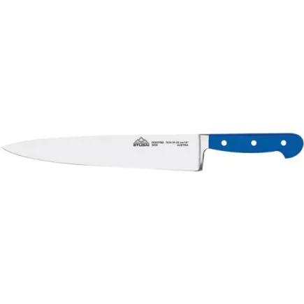 Cuțit de bucătărie albastru, lamă 26 cm lată, metalic Stubai