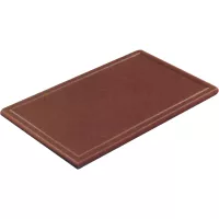 Fund pentru tăiere, din plastic 32,5x26,5x2 cm PG 1/2, cu caneluri, maro
