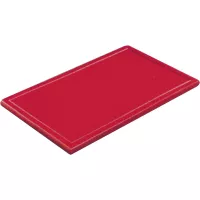 Fund pentru tăiere, din plastic 32,5x26,5x2 cm PG 1/2, cu caneluri, roșu