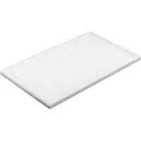 Fund pentru tăiere, din plastic 53x32, 5x2 cm PG 1/1, cu caneluri, alb
