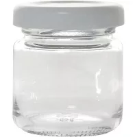 Borcane pentru conservare Gastro 53 ml, capac alb cu filet, set de 12 bucăți