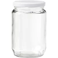 Borcane pentru conservare Gastro 720 ml, capac alb cu filet, set de 6 bucăți