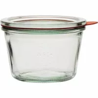 Borcane pentru conservare Weck 250 ml, cu capac, garnitură și cleme, set de 4 bucăți