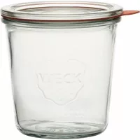 Borcane pentru conservare Weck 500 ml, cu capac, garnitură și cleme, set de 4 bucăți