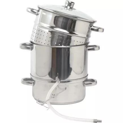 Storcător cu abur, cu furtun și capac de sticlă, inox, și pentru inducție Gastro