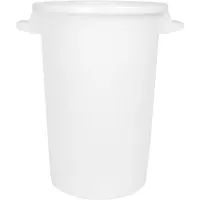 Butoi pentru alimente, plastic 75 l, alb, cu capac