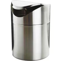Coș de gunoi de pus pe masă, cu capac basculant, inox APS 1,2 l