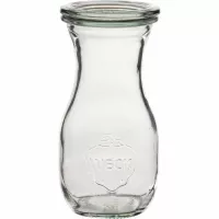 Borcane Weck 250 ml, cu capac, garnitură și cleme, set de 4 bucăți