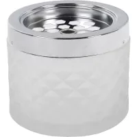 Scrumieră pentru afară pentru vânt de sticlă Gastro 9, 6 cm, albă
