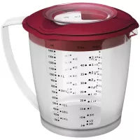 Recipient pentru mixare, cu capac și linguriță Westmark Helena 1400 ml, roșu