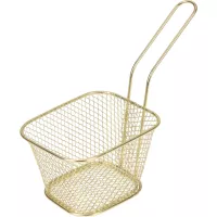 Coș pentru servirea mâncării Gastro 10,5x8,5x7 cm, auriu
