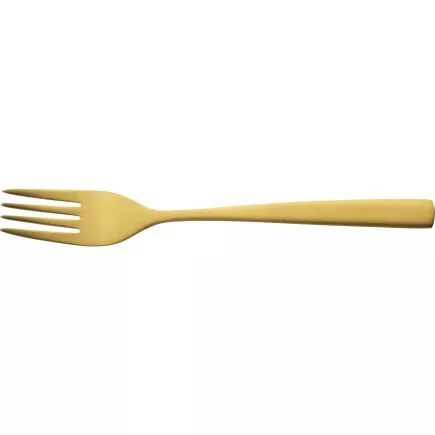 Furculiță desert inox Barcelona 14 cm, aurie
