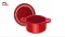 Mini crăticioară rotundă Staub 200 ml, roșie