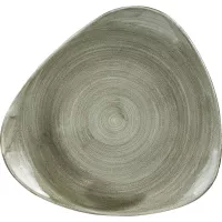 Farfurie plată Churchill Patina Burnished Green 31,1 cm, triunghiulară