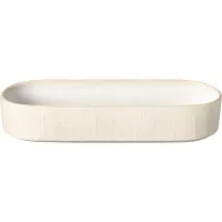Farfurie de servire Costa Nova Notos 25,4 cm,culoarea nisipoasă, margine înălțată