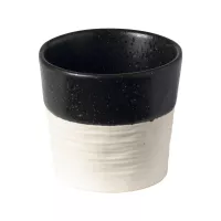 Cană fară mâner Costa Nova Notos 150 ml, culoare nisipoasă/negru