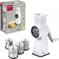 Tocător/răzătoare cu ventuză Metaltex, 4 atașamente