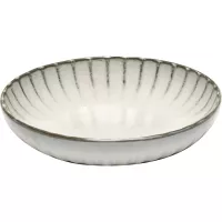 Farfurie adâncă cu chenar SERAX Inku S 19 cm, albă