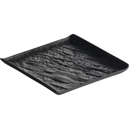 Farfurie de servire Chic Livelli 15x15 cm, neagră