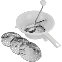 Sită cu trei accesorii din oțel inoxidabil/plastic