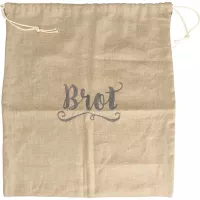 Săculeț pentru pâine din in cu broderie Gastro 41x37 cm