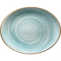 Farfurie ovala Bonna Aura Aqua 31x24 cm
