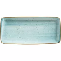 Farfurie dreptunghiulară Bonna Aura Aqua 34x16 cm