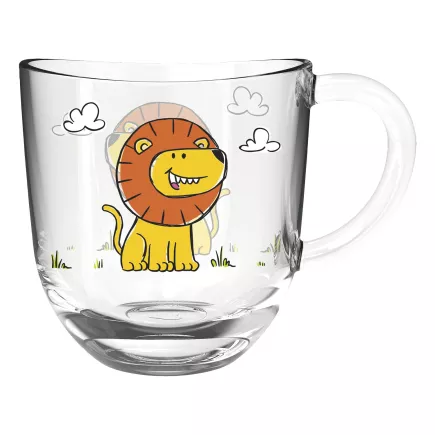 Pahar pentru copii cu mâner 280 ml, leu