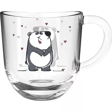 Pahar pentru copii cu mâner 280 ml, panda