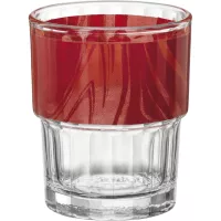 Pahar stivuibil Bormioli Rocco Lyon 200 ml, roșu
