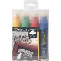 Marker cu cretă impermeabil Securit, grosime: 7-15 mm, diverse culori, 4 buc.