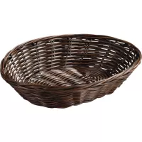 Coș de pâine oval țesut Kesper 24x20 cm, plastic, maro