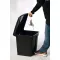 Coș cu pedală din plastic 30 l, negru