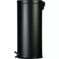Coș de gunoi metalic cu pedală 30 l, negru