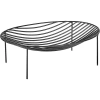 Coș pe picioare SERAX Metal Sculptures 35x25 cm, negru