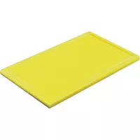 Placă de tăiat fără canelură și picioare GN 1/1 53x32,5 cm, galbenă