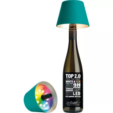 Lampă cu LED-uri pentru sticlă Sompex Top 2.0 14 cm, turcoaz