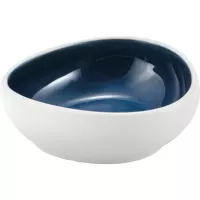 LE COQ Abyssos Bol pătrat, lungime: 110 mm, lățime: 105 mm, alb, albastru, mat