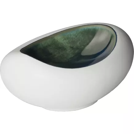 LE COQ Abyssos Bol oval, lungime: 200 mm, lățime: 150 mm, alb, albastru, mat.