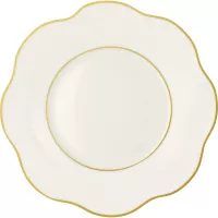 LE COQ Anemone Farfurie plat, ø: 265 mm, alb, margine de aur