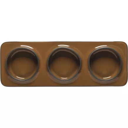 COSTA NOVA »Ambar« farfurie plată, dreptunghiulară, 3 compartimente, caramel, lungime: 280 mm