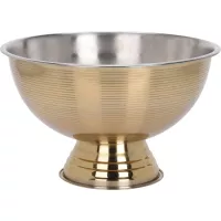 Vas de șampanie din oțel inoxidabil, aurie, lucioasă, înălțime: 240 mm, diametru: 390 mm.