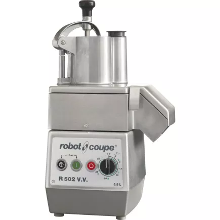 ROBOT COUPE Kombi-Kutter/Gemüschneider R502 V.V. se přeloží do rumunštiny jako ROBOT COUPE Kombi-Kutter/Tăietor de legume R502 V.V.